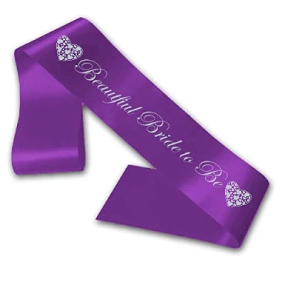 Image of Fancy Pants Store Beautiful Bride to Be Sash Purple