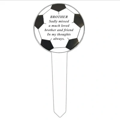 Image of Angraves Special Brother Football Memorial Remembrance Verse Ground Stake Plaque Tribute