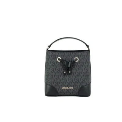 Image of Michael Kors XS Suri Mini Bucket Crossbody Drawstring Shoulder Bag 35F2GM9M1B PVC, Black