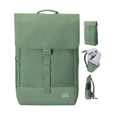 Image of Johnny Urban Backpack Women &amp; Men Sage Green Mika Rucksack with 16 inch Laptop Compartment Bag for Leisure, School and University Stylish Daypack Water Repellent