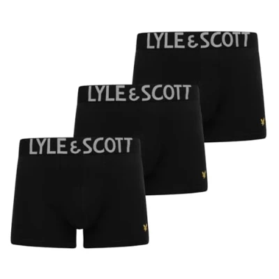 Image of Lyle &amp; Scott Mens Trunk With Wide Satin Waistband Black M