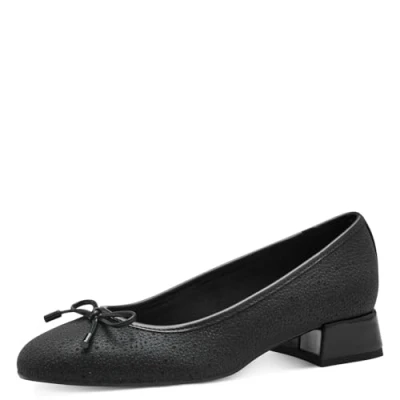 Image of MARCO TOZZI Women&#039;s Court Shoes 2 22208 43 Pump, Black Glitter, 4 UK