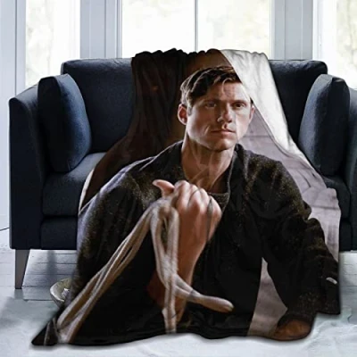 Image of LOUJIN Blanket Aaron Actor Tveit Super Soft Flannel Fleece Lightweight Throw Blankets Air Conditioning Couch Sofa Bedroom For Kids Adults 200CM X 150CM