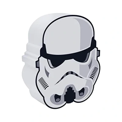 Image of Paladone Star Wars Stormtrooper Night Light Officially Licensed Lucas Film Bedroom Décor and Desk Lamp, Gift for Mandalorian Fans, Battery Powered