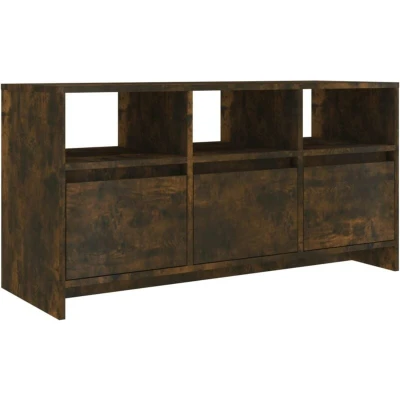 Image of vidaXL TV Cabinet Smoked Oak 102x37.5x52.5 cm Engineered Wood