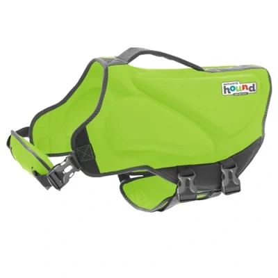 Image of Outward Hound Dawson Swim Green Dog Life Jacket, XS