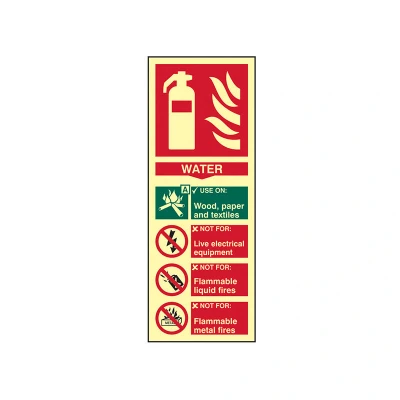 Image of Scan Fire Extinguisher Composite Water Photoluminescent 75 x 200mm SCA1590