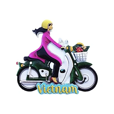 Image of Vietnam 3D Girl Fridge Magnet Souvenir Gift,Handmade Home &amp; Kitchen Decoration Refrigerator Collection