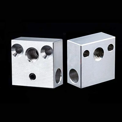 Image of 2 Pack CR 10 Heater Block for Creality All Metal Hotend Ender 3s 3 Pro 5 CR10 S4 S5 3D Printer (Aluminum)
