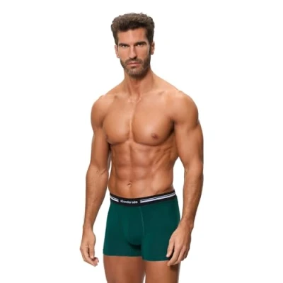 Image of Abanderado Men&#039;s Bóxer Cerrado Técnico Cintura Extra Suave Closed Boxer Briefs, Botanical Green, 36