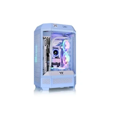 Image of Thermaltake Tower 300 Hydrangea Blue/Micro ATX Computer Case/ 2x140mm Pre Installed Fans /2 Year Warranty