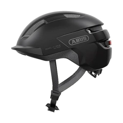 Image of ABUS PURL Y ACE Bike Helmet with LED Light Suitable for E and S Pedelec Rides Trendy NTA Safety Bicycle Adults Teenagers Black, Size