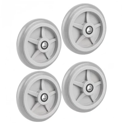 Image of yacoxe 4Pcs Wheelbarrow Wheel,Wheelbarrow Wheels,Pneumatic Tyre Heavy Duty Replacement Wheel,Spare Hand Cart Wheels for Sack Truck Cart,wheelbarrow wheel replacement.(4&quot;(Heavy))