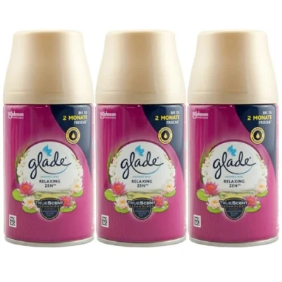 Image of 3 x Glade Automatic Spray Relaxing Zen, Air Freshener Refills 269ml