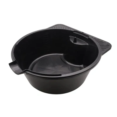 Image of 8 Litre Oil Drain Pan With Spout For Motorcycle Car Motor Oil, Coolant, Gearbox Antifreeze, Fluids, Vehicle Service Garage Equipment