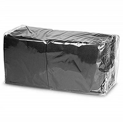 Image of Cocktail Napkins Black 24cm Pack of 250 2ply Paper Napkins, Bar Caddy