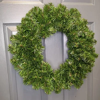 Image of Samuel ALEXANDER 50cm (18&quot;) Colorado Christmas Door Wreath in Plain Green