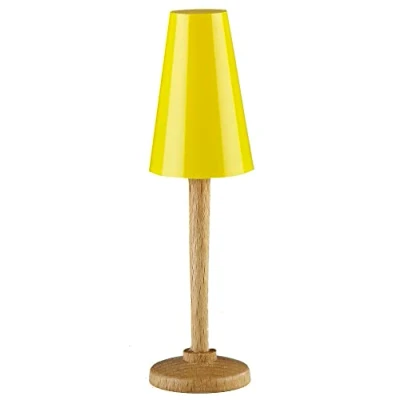 Image of Rulke Rulke010201 Wood Floor Lamp, Yellow, Multi Color