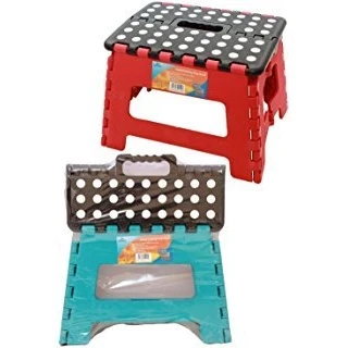 Image of Ashley Housewares Branded 320 x 250mm Small Folding Step Stool, Colour Random