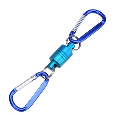 Image of Flying Magnet,Fly Fishing Magnetic Net Release Holder Keeper Tool Aluminum Shell Magnet Clip Landing Connector and Durable Aluminium Alloy Buckle