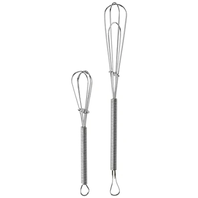 Image of Chef Aid 2 Stainless Steel Mini Whisks, Silver
