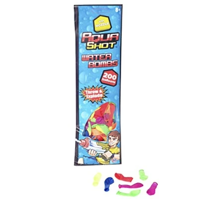 Image of HTI Toys Aqua Shot Waterbomb + Nozzle 200 Pieces, multicoloured, 0008475