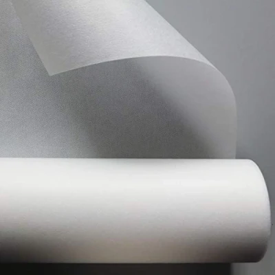 Image of WHITE Medium weight fusible iron on interfacing sold by the metre 70cm wide