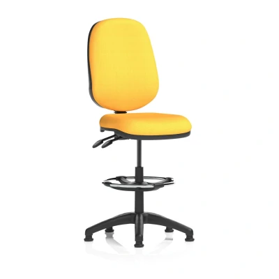 Image of Eclipse Plus II Lever Task Operator Chair Yellow With Draughtsman Kit