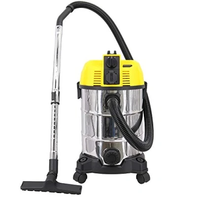 Image of NRG Wet and Dry Vacuum Cleaner, Self Cleaning Blowing Function 5 in 1 30L Capacity Cleaners with Plug Socket,Flexible Tube Crevice Tool Included 1600W