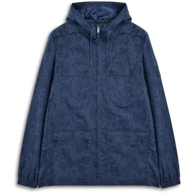 Image of Lambretta Mens Paisley Field Jacket (UK, Alpha, M, Regular, Navy)