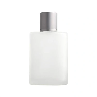 Image of Enslz Frosted Glass Bottle Perfume 100ml 3.4 ozAtomizer Refillable Spray Empty for Men and Women (Silver Gray)
