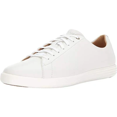 Image of Cole Haan Men&#039;s Grand Crosscourt Sneaker Trainers, White Leather Leather, 8 UK