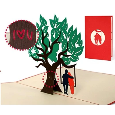 Image of Most gorgeous I love you card for your wife, girlfriend, fiancé, romantic 3D valentines her, handmade anniversary cards, happy pop up card, L16