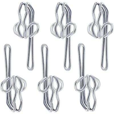 Image of SISI UK® Curtain Hooks Metal 100pcs Header Tape Drapery