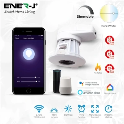 Image of Ener J Smart Wi Fi Fire Rated Downlight, 8W, CCT Changeable &amp; Dimming