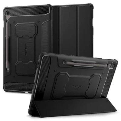 Image of Spigen Rugged Armor Pro Case Compatible with Samsung Galaxy Tab S10 FE Plus + (2025) Black