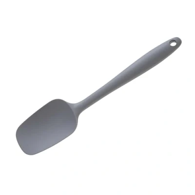 Image of Wiltshire Silicone Spatula, Spoonula, Dough Scraper, Heat Resistant Utensil, Non Stick, Scratch, Pebble Grey, 27.2x6x1.5cm