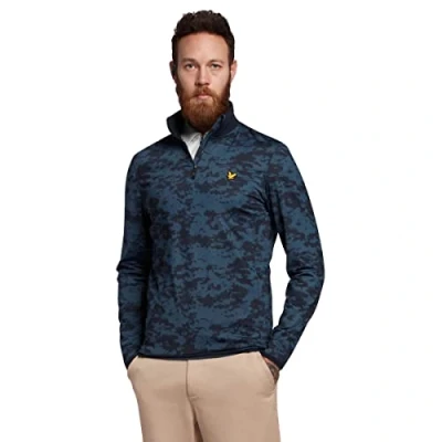 Image of Lyle &amp; Scott Mens Seafoam Sweater Dark Navy/Light Navy S