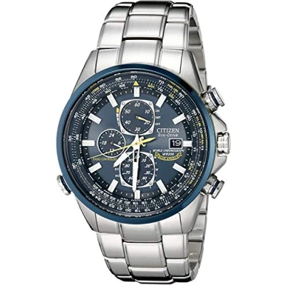 Image of Citizen Men Chronograph Eco Drive Watch with Stainless Steel Strap AT8020 54L