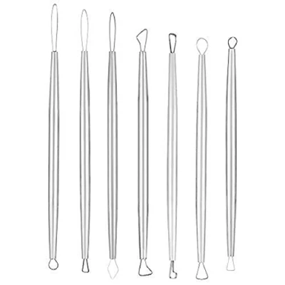Image of BLUTEYWA Ceramic Pottery &amp; Clay Ribbon Sculpting Tool Kit (Set of 7)