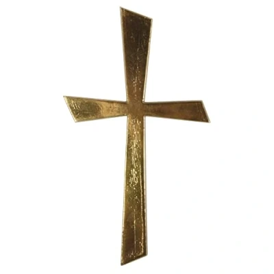 Image of Rayher Wax Motive Cross Gold, 10.5x5.5cm, tab Bag 1pc