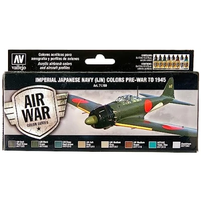 Image of Vallejo Model Air AK Interactive German Dunkelgelb Acrylic Paint Set for Brush Assorted Colours (Pack of 8)