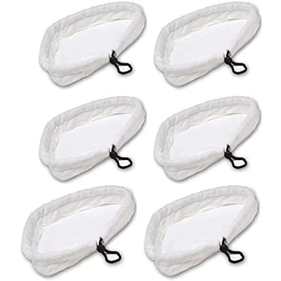 Image of MALAYAS Steam Mop Pads, Universal Microfiber Pads Washable Replacement Compatible With Mops Cleaning Cloth (Pack of 6)