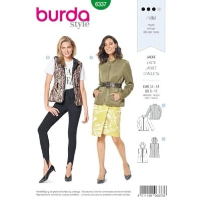 Image of Burda Sewing Pattern 6337 Misses Quilted Jacket 8 18