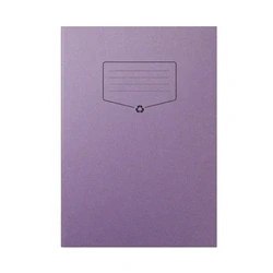 Image of 100% Recycled A4 Exercise Book Lined with Margin Purple 64 Pages