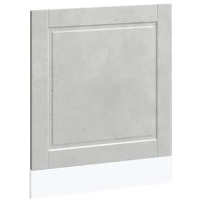 Image of vidaxl Dishwasher Panel Engineered Wood Concrete Grey 60x1.5x67 cm Modern Kitchen Appliance Cover
