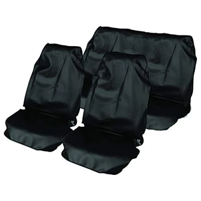 Image of Streetwize SWSC16 Water Resistant Lightweight Full Set Nylon Seat Protectors, Black