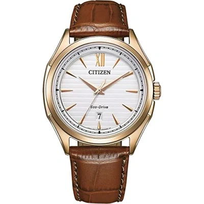 Image of Citizen Men&#039;s Analogue Japanese Quartz Watch with Leather Strap AW1753 10A