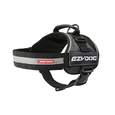 Image of EZYDOG Convert Dog Harness Magnetic Handle, Anti Pull Harness, for Small, Medium and Large Dogs, LED Light Mount, Reflective Strips, Contoured &amp; Breathable Fabric (M, Charcoal)