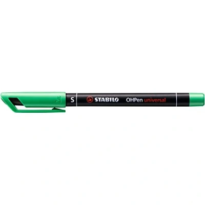 Image of Stabilo Ohpen Universal Permanent Transparent Films, 3 Pen, Green